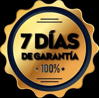 Sello de garantía de 7 días, satisfacción 100%
